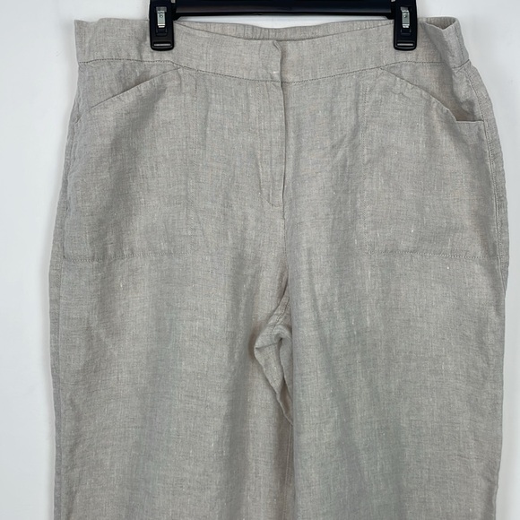 Chicos 100% Linen Wide Leg Pants. Size 2.5 or US 14. Tan. Lagenlook. - Picture 2 of 13